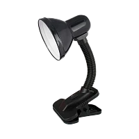 Светильник настольный Ultraflash UF-320 60W 230V E27 прищепка черный (1/42)