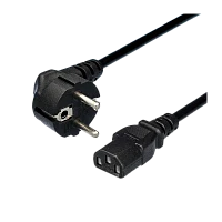 Кабель питания GoPower евровилка CEE 7/7-C13 (f) 1.2м ПВХ 0.75мм черный (1/100)