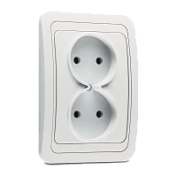 Розетка Makel Mimoza 2гн. 16A белый 12017