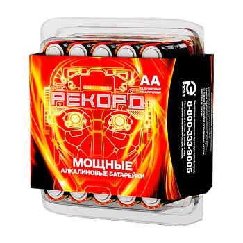 Батарейка Рекорд LR6 AA BOX30 Alkaline 1.5V (1/30)