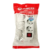 Удлинитель MRM-Power M-318 3р.С/З 10A 5.0м белый (1/36)