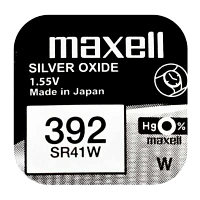 Батарейка Maxell 392 (SR41W) BL1 Silver Oxide 1.55V (1/10/100)