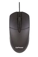 Мышь проводная GoPower GPM01 классическая USB черный (1/100)