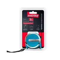 Рулетка измерительная Smartbuy Tools 3м*16мм пластик фиксатор ударопрочный корпус голубой (1/96) 