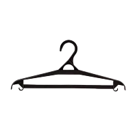 Вешалка-плечики Рыжий кот 48-50р черный (1/100)