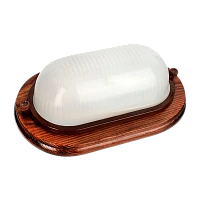 Светильник влагозащищенный Camelion 1402D 60W 230V E27 накладной 140мм орех (1/8)