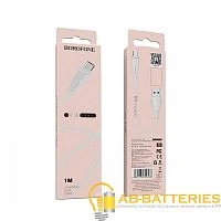 Кабель Borofone BX18 USB (m)-microUSB (m) 1м 2.0A ПВХ белый (1/648)