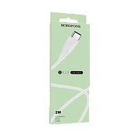 Кабель Borofone BX18 USB (m)-Type-C (m) 2м 1.6A ПВХ белый (1/360)