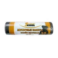 Мешки для мусора Рыжий кот 30л 7мкм ПНД 25шт. особо прочные черный (1/50)