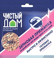 Гранулы родентицид Чистый дом от крыс и мышей 200г (1/50)