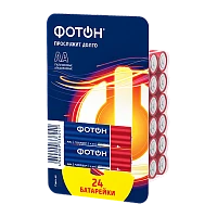 Батарейка Фотон LR6 AA BOX24 Alkaline 1.5V (24/240/720)