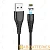 Кабель HOCO X63 USB (m)-Lightning (m) 1.0м 2.4A нейлон магнит черный (1/31/310)