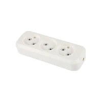 Колодка Toker 3R 3гн б/з белый индивидуальная упаковка (1/50)