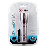 Фонарь универсальный ЭРА SD1W 1W 1LED от батареек серебряный (1/20/120)