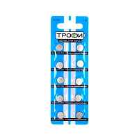 Батарейка Трофи G1/LR621/LR60/364A/164 BL10 Alkaline 1.55V (10/200/1600)