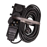 Удлинитель Космос 3р.С/З 16A 10.0м IP44 черный (1/11)