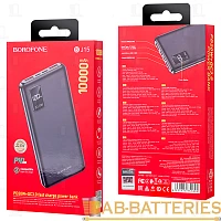 Внешний аккумулятор Borofone BJ15 10000mAh 3.0A 18W 2USB/Type-C черный (1/40)