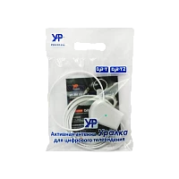 ТВ-Антенна комнатная Уралка УР-3М активная без питания DVB-T/T2