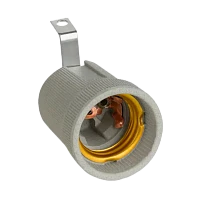 Патрон Прогресс с держателем E27 керамика белый (1/20/400)