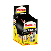 Клей Момент СУПЕР ЭПОКСИ эпоксидный 12мл двухкомпонентный BOX10 шоу-бокс серый (10/40)