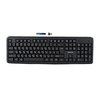 Клавиатура беспроводная GoPower GPK02 классическая USB черный (1/20)