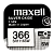 Батарейка Maxell 365/366 BL1 Silver Oxide 1.55V 0%Hg (1/10/100)