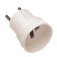 Сетевой переходник Makel 1р.Б/З американская розетка белый 10009 (1/50/200)