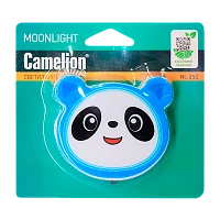 Ночник Camelion NL-252 "Панда" 220V в розетку синий (1/24/96)
