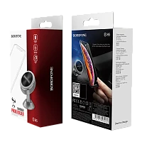 Держатель автомобильный Borofone BH5 липучка магнит серебряный (1/160)