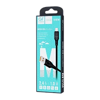 Кабель GFPower 01M USB (m)-microUSB (m) 1м 2.4A ПВХ черный (1/200/800)