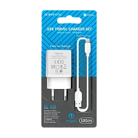 Сетевое З/У Borofone BA52A 1USB 2.1A с кабелем Type-C белый (1/48/192)