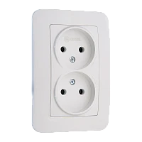 Розетка Makel Lillium Natural 2гн. 16A белый 55017 (1/12)