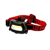 Фонарь налобный Ultraflash LED5359 3W COB от аккумулятора черный (1/20/100)