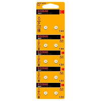 Батарейка Kodak G12/LR1142/LR43/386A/186 BL10 Alkaline 1.5V (10/100/1000)