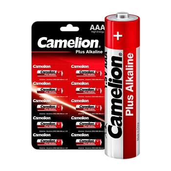 Батарейка Camelion Plus LR03 AAA BL10 Alkaline 1.5V отрывные (10/120/720)