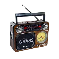 Радиоприемник Meier M-36BT пластик microSD USB/Jack3.5 коричневый (1/40)