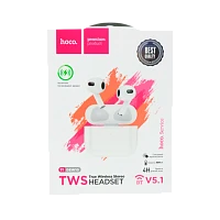 Наушники вставные HOCO DEW10 bluetooth 5.1 белый