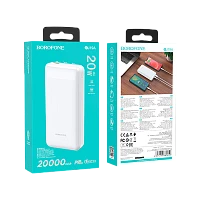 Внешний аккумулятор Borofone BJ19A 20000mAh 2.0A 2USB QC3.0 белый