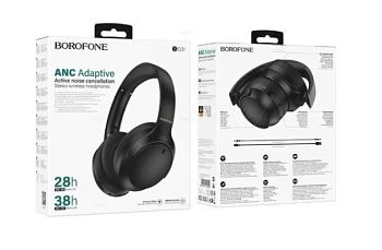 Наушники полноразмерные Borofone BO31 bluetooth 5.4 с микр. черный (1/30)