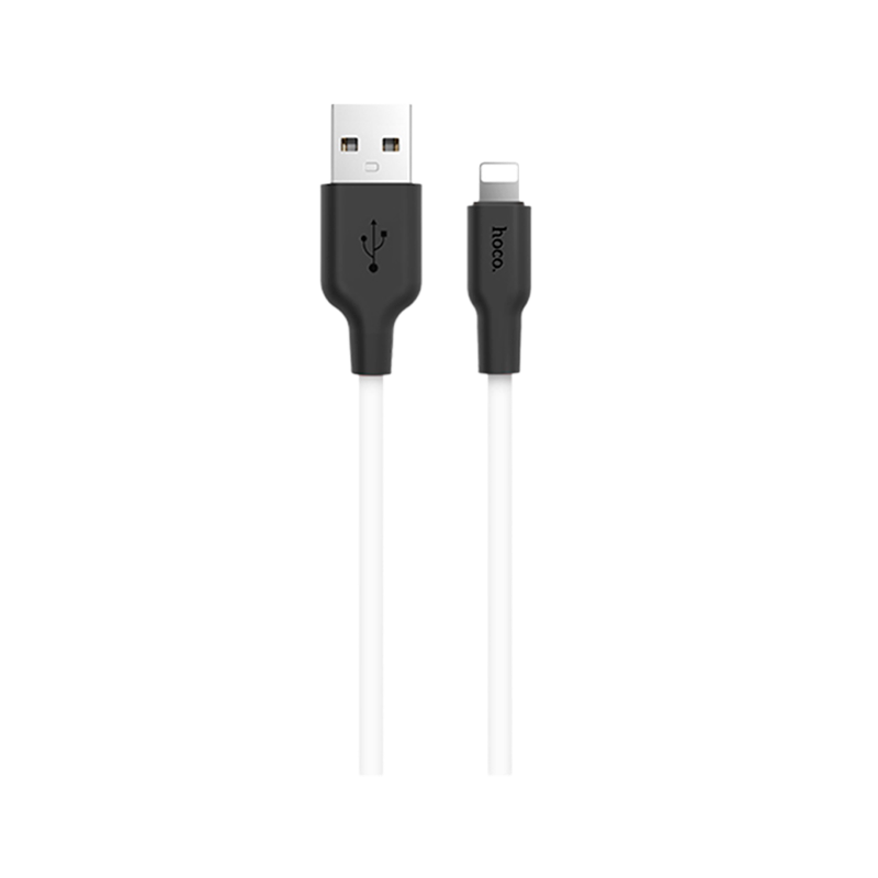 Кабель HOCO X21 USB (m)-Lightning (m) 1.0м 2.0A силикон белый (1/29/174)