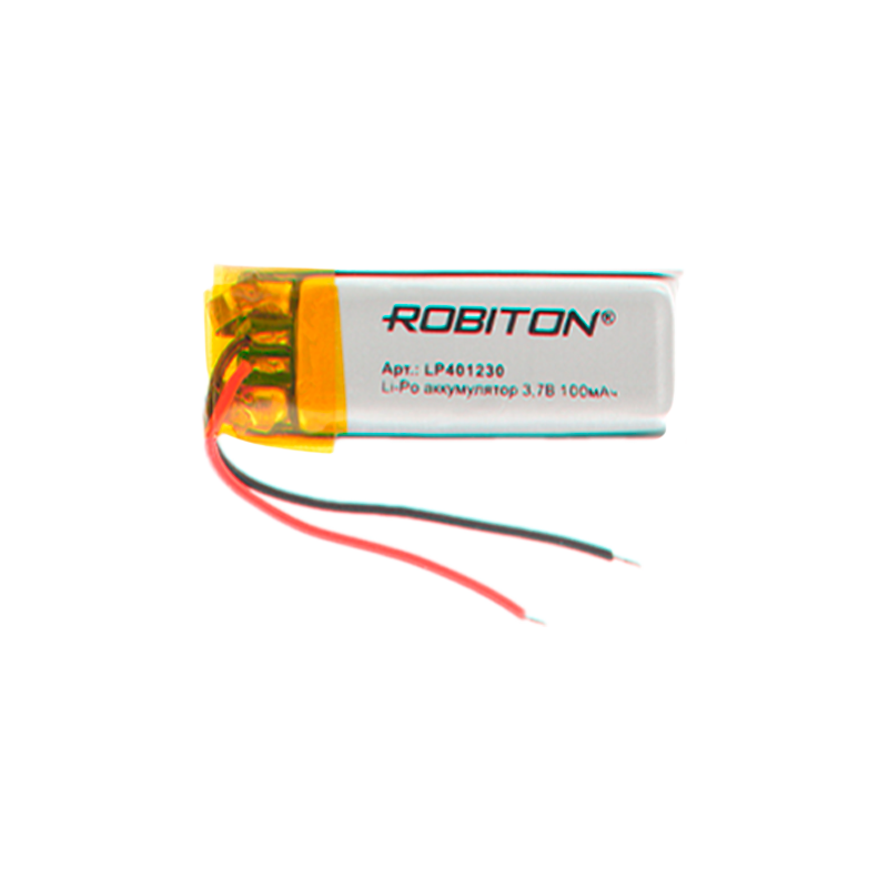 Аккумулятор ROBITON LP401230 3.7В 100мАч PK1 (1/10/250)