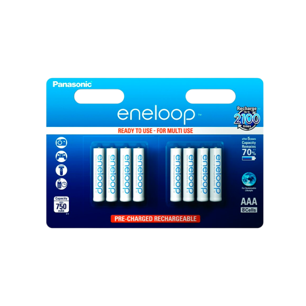 Аккумулятор предзаряженный RTU Panasonic HR03 AAA BL8 NI-MH eneloop 750mAh (8/80/320)