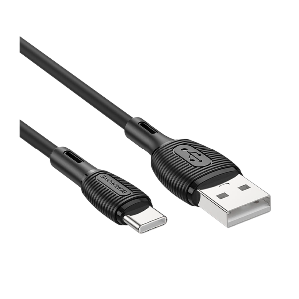 Кабель Borofone BX86 USB (m)-Type-C (m) 1.0м 3.0A силикон черный (1/360)