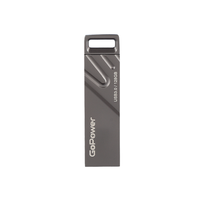 Флеш-накопитель GoPower TITAN 128GB USB3.0 металл черный графит (1/50/1000)