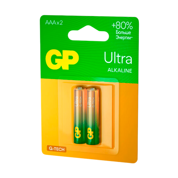 Батарейка GP ULTRA G-Tech LR03 AAA BL2 Alkaline 1.5V (2/20/160)