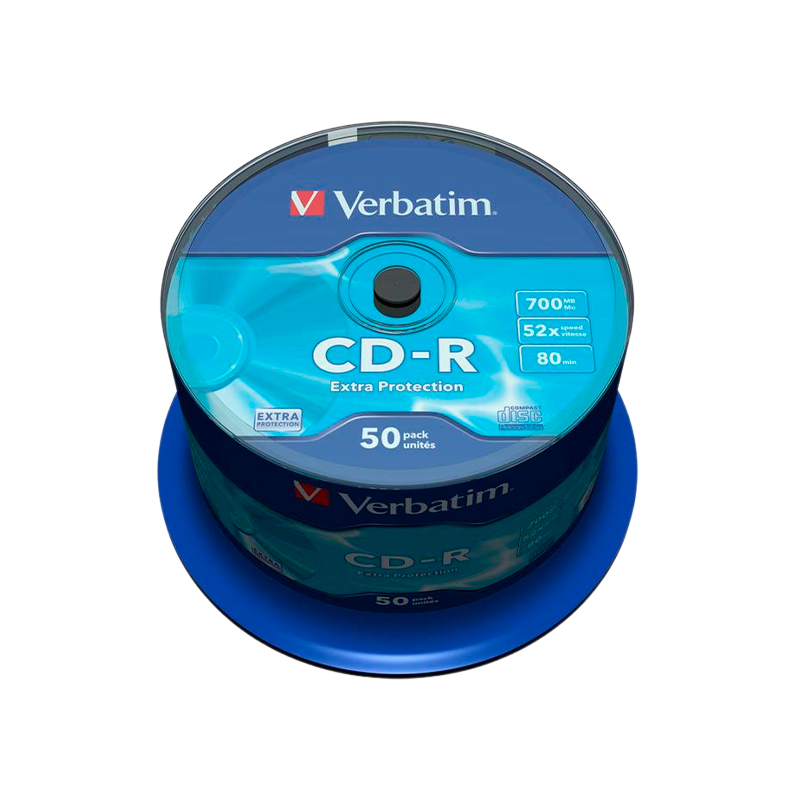 Диск CD-R Verbatim DL 700MB 52x 50шт. cake box (50/200)