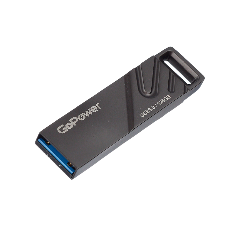 Флеш-накопитель GoPower TITAN 128GB USB3.0 металл черный графит (1/50/1000)