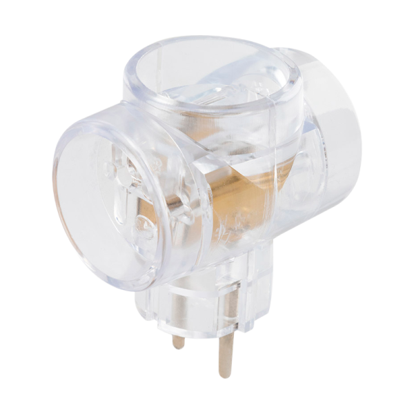 Разветвитель Toker 3Т 3р.Б/З 6A розовый (1/50)