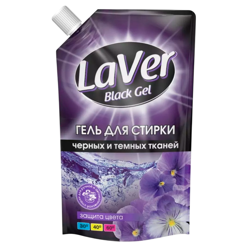 Гель для стирки черного белья LaVer 1л дой-пак (1/6/90)