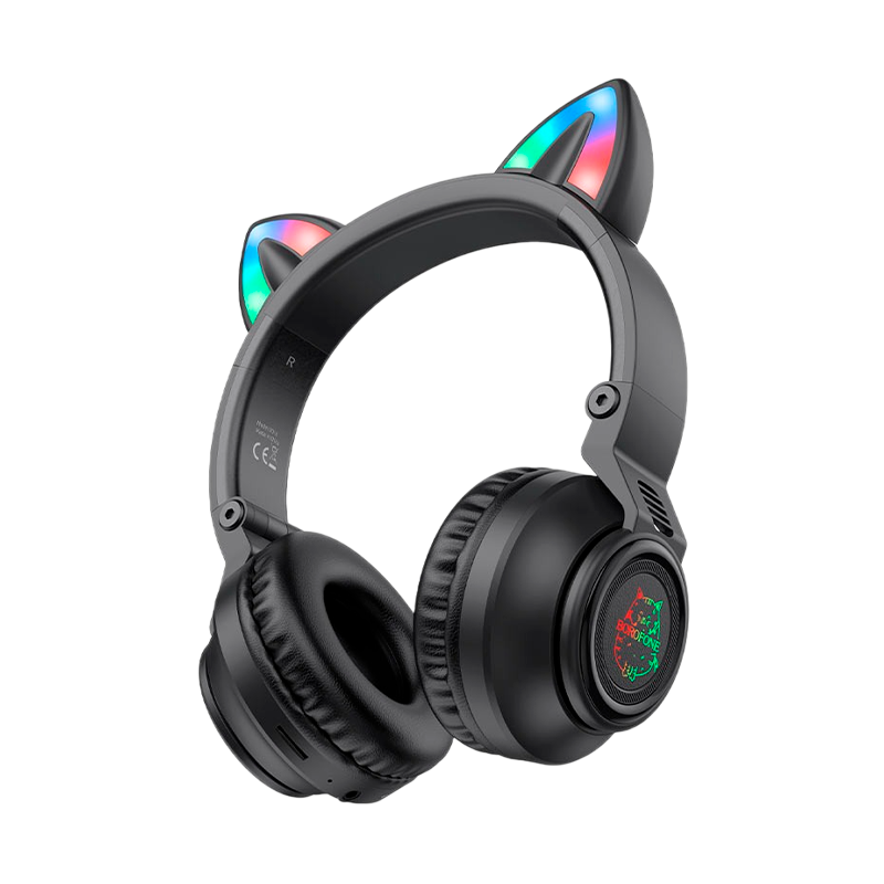 Наушники полноразмерные Borofone BO18 bluetooth 5.0 с микр. черный (1/36)